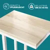 CASARIA® Beistelltisch Holz Couch Weiß 40kg Belastbarkeit Produktbild-Vorschau 7