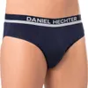A close-up view of men's navy blue briefs with a branded waistband. Produktbild-Vorschau