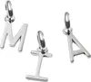 Three silver alphabet charms are displayed against a white background. Anteprima dell’immagine prodotto