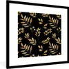MuchoWow® MuchoWow® Gerahmtes Poster Blatt - Muster - Gold Produktbild-Vorschau 1