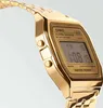 A close-up, angled shot of a gold-colored Casio digital watch. Voir les images du produit