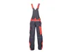 Latzhose ARDON®NEON grau-rot mit Tasche für Knieschoner, Produktbild-Vorschau 3