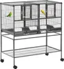 PawHut Cage à oiseaux avec séparation mangeoire et perchoir Voir les images du produit 1