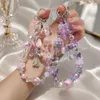 2er Set Handykette Perlen Anhänger Rosa Lila, Schwestern Produktbild-Vorschau 1