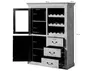 MASSIVMOEBEL24Weinschrank Mango / Akazie 120x45x160 weiß Produktbild-Vorschau 3