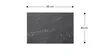 A rectangular metallic magnet board with a black marble pattern, with dimensions indicated by text and arrows. Podgląd zdjęcia produktu