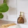 Seifenspender Retro braun gold Glas Pumpkopf Produktbild-Vorschau 3
