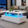 Stolik kawowy Merax LED 100x50cm z aplikacją i pilotem, Podgląd zdjęcia produktu 9