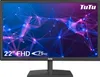 A black computer monitor with a colorful abstract background displayed on its screen. Produktbild-Vorschau