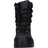 A front view of a black work boot. Produktbild-Vorschau