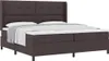 vidaXL Boxspringbed met matras, donkerbruin, 200 x 200 cm, Productafbeelding-voorbeeld 3