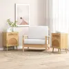 KOMFOTTEU Nachttisch mit Schublade & Tür aus Rattan, Produktbild-Vorschau 8