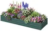 Verhoogde plantenbak van staal, 241 x 90,5 x 30 cm. Productafbeelding-voorbeeld 1