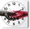 Wanduhr - Quadrat - Glasuhr - Hilfe Hände Symbol - 40x40cm Produktbild-Vorschau 1