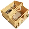 Alpholz Gartenhaus Lausitz ISO mit Doppel-Pultdach aus Holz Produktbild-Vorschau 3