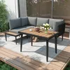 Garten-Essgruppe, Gartenmöbel Set, Ecksofa mit Esstisch, Produktbild-Vorschau 2