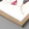 Gerahmtes Poster - Rahmen in heller Eiche - Frau Lippen Hut Produktbild-Vorschau 2
