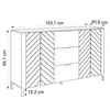 IDOHOME - Commode à deux portes LORIEN 153 cm avec 3 Voir les images du produit 8