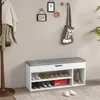 COSTWAY Ławka na buty z siedziskiem i schowkiem, 104 x 30 x Podgląd zdjęcia produktu 6