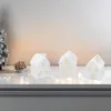 Casetta in ceramica a LED bianca 9 cm - Set di 3 - Anteprima dell’immagine prodotto 4