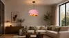 Hanglamp, pendellamp, lampenkap van velours, roze. Productafbeelding-voorbeeld 4