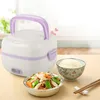 A portable electric lunchbox with food and rice on a table. Náhled obrázku produktu