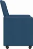 vidaXL Sedie da pranzo con rotelle, set da 2 pezzi, blu, 58 Anteprima dell’immagine prodotto 5