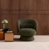 sweeek - 360°-Drehsessel mit Stoffbezug - Khaki Produktbild-Vorschau 4