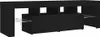 vidaXL TV-Schrank mit LED-Beleuchtung Schwarz 140x36,5x40 Produktbild-Vorschau 4