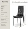 tectake® Set Esszimmerstuhl Julien gepolstert mit Produktbild-Vorschau 5