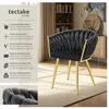 tectake® Set jídelní židle Astano čalouněná, se sametovým Náhled obrázku produktu 2