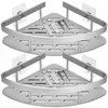 Duschablage Eckregal silber matt Aluminium Bad Dusche Produktbild-Vorschau 1