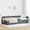 vidaXL Rohový rám postele s čelom tmavosivý 100 cm x 200 cm Náhľad obrázku produktu 2