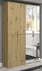 Garderobe und Kleiderschrank mit Spiegel "Line-Up" Eiche Produktbild-Vorschau 1