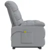 Side view of a light gray fabric massage chair. Náhľad obrázku produktu