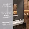 Badspiegel mit Ablage 60x70 cm Weiß – Badezimmerspiegel Produktbild-Vorschau 4