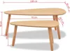 vidaXL 2-tlg. Couchtisch-Set Massivholz Kiefer Braun Produktbild-Vorschau 21