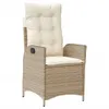 5-tlg. Garten-Essgruppe mit Kissen Beige Poly Rattan Produktbild-Vorschau 4