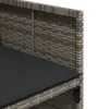 Design 9-tlg. Garten-Essgruppe mit Kissen Grau Poly Rattan, Produktbild-Vorschau 6