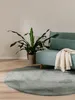 benuta Teppich Wohnzimmer Furry Grün ø 160 cm rund Produktbild-Vorschau 2