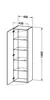 Hochschrank DURASTYLE 360x400x1400mm Ans li bas matt/basalt Produktbild-Vorschau 2