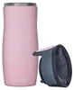 A pink Contigo travel mug and its detached lid are shown against a white background. Podgląd zdjęcia produktu