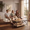 tectake® Schlafsofa, 3in1, 3-Sitzer, 6-fach verstellbare Produktbild-Vorschau 8