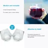 Intirilife 4x Trinkglas im Hexagon Design Durchsichtig - Produktbild-Vorschau 3