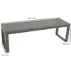 DEGAMO Gartenbank Hockerbank BRESCIA 3-sitzer, Aluminium Produktbild-Vorschau 7