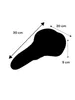 Merino Lammfell Sattelüberzug 30x20 cm – atmungsaktive, weiche Fahrradsattelauflage für Mountainbike Produktbild-Vorschau