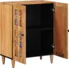 vidaXL Credenza Naturale 60 x 33 x 75 cm Legno massello Anteprima dell’immagine prodotto 1