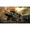 A futuristic armored vehicle firing its weapon in a city environment. Produktbild-Vorschau