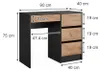 Coiffeuse Vicco Sherry Anthracite/chêne doré 90x75cm sans Voir les images du produit 7