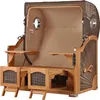 Strandkorb-Set - bene living - Ammersee Teak - PE grau - Produktbild-Vorschau 5